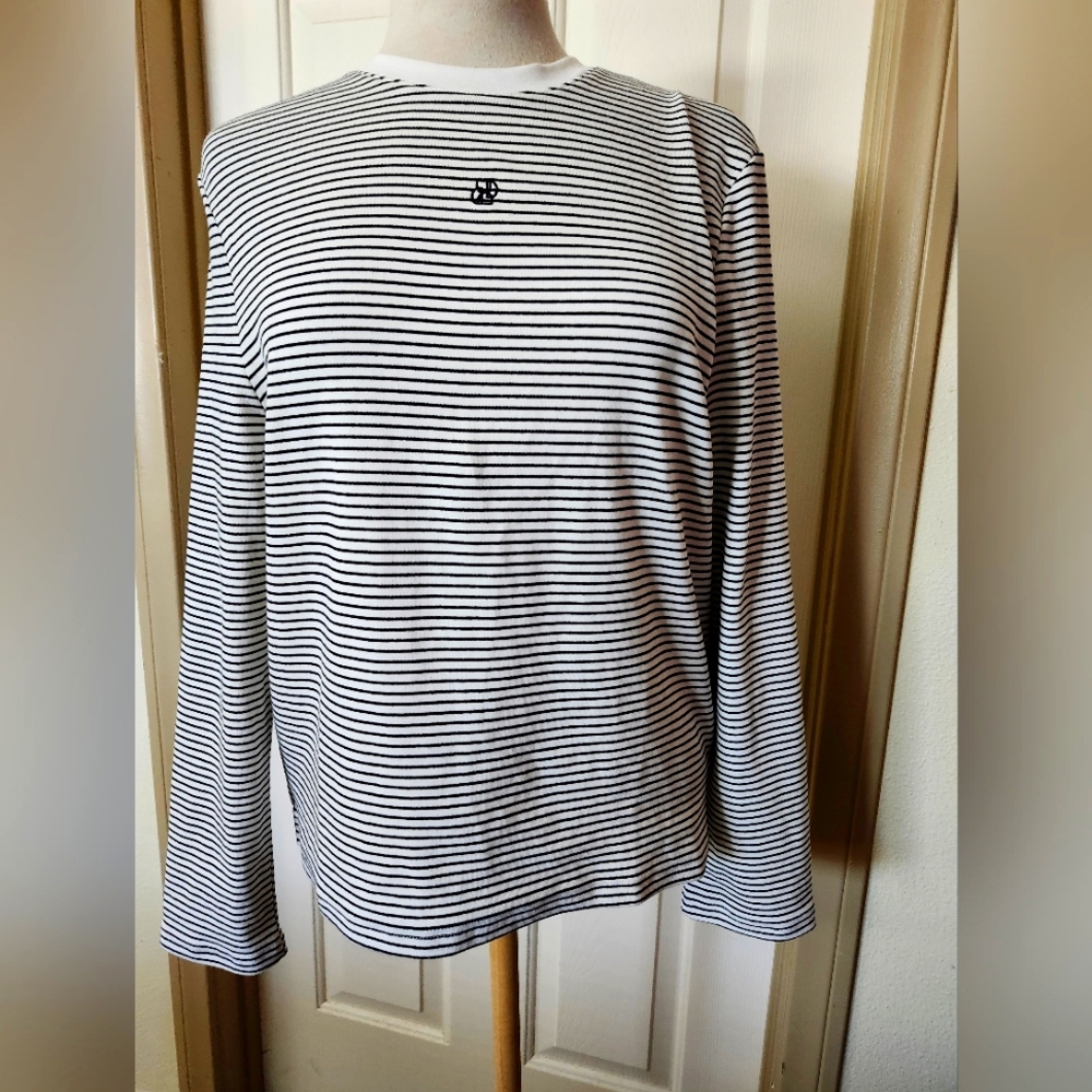 DISSH Black & White Striped Long Sleeve Tee